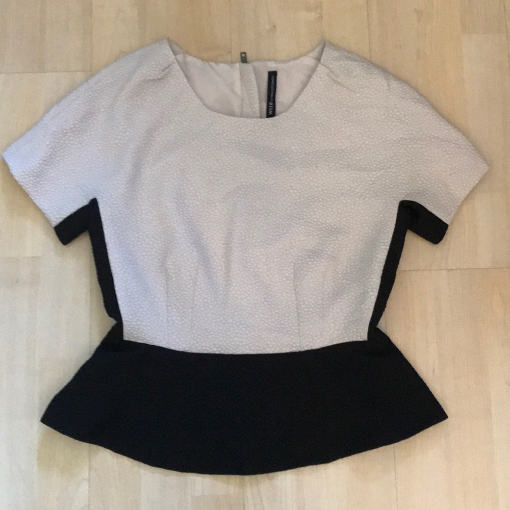 Color block peplum top